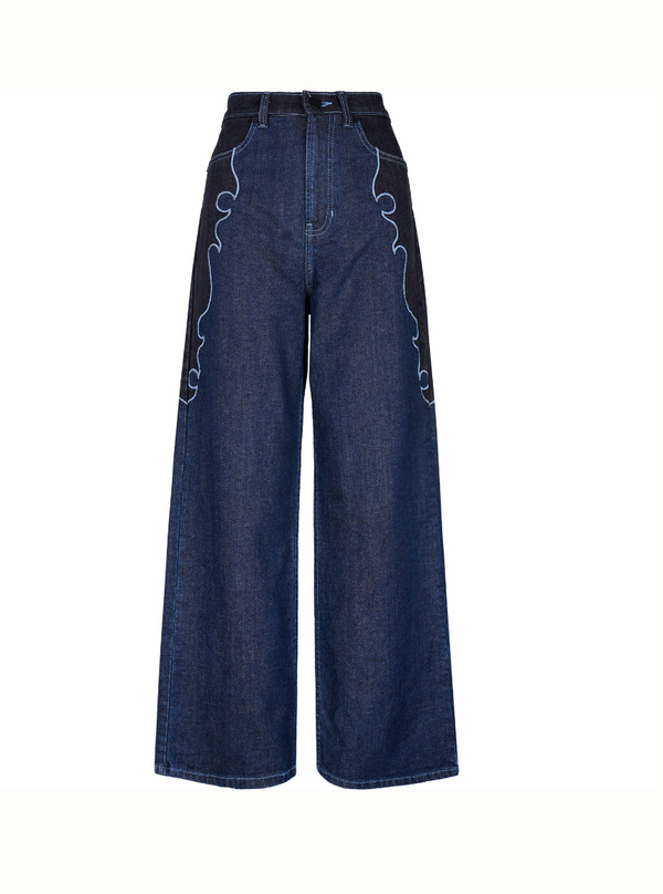Midnight Forastera Denim Pants – Montserrat Messeguer